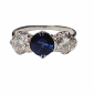 Sapphire and diamond engagement ring Sku 5556