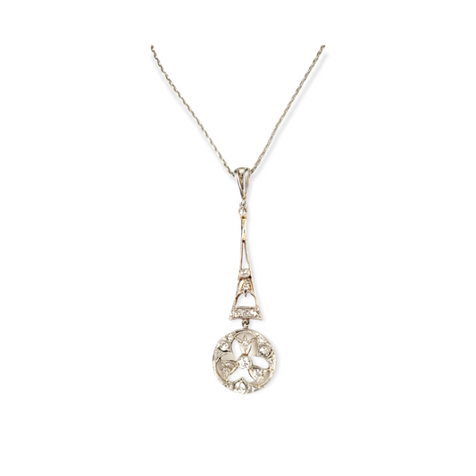 Desirable Art deco diamond pendant