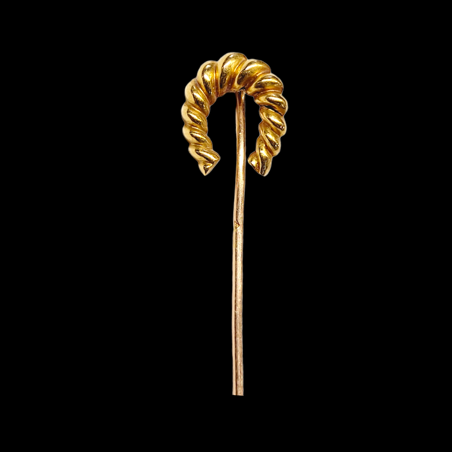 Lucky horse shoe stick pin