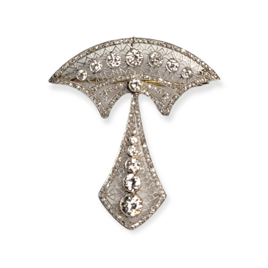 Belle epoque diamond pendant/brooch