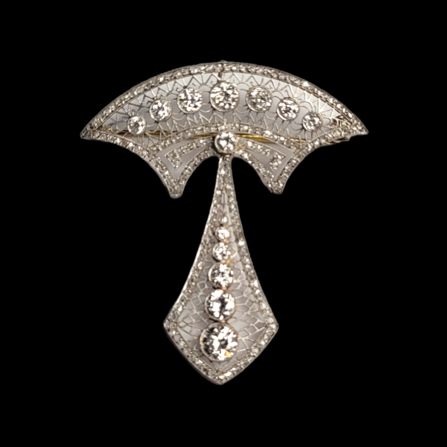 Belle epoque diamond pendant/brooch