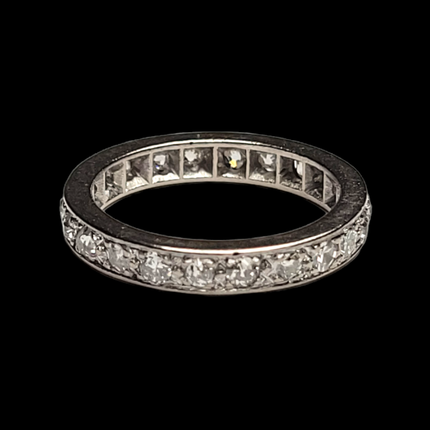 Art deco full hoop eternity ring