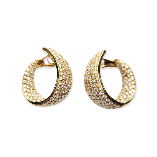 Super stylish diamond hoop earrings