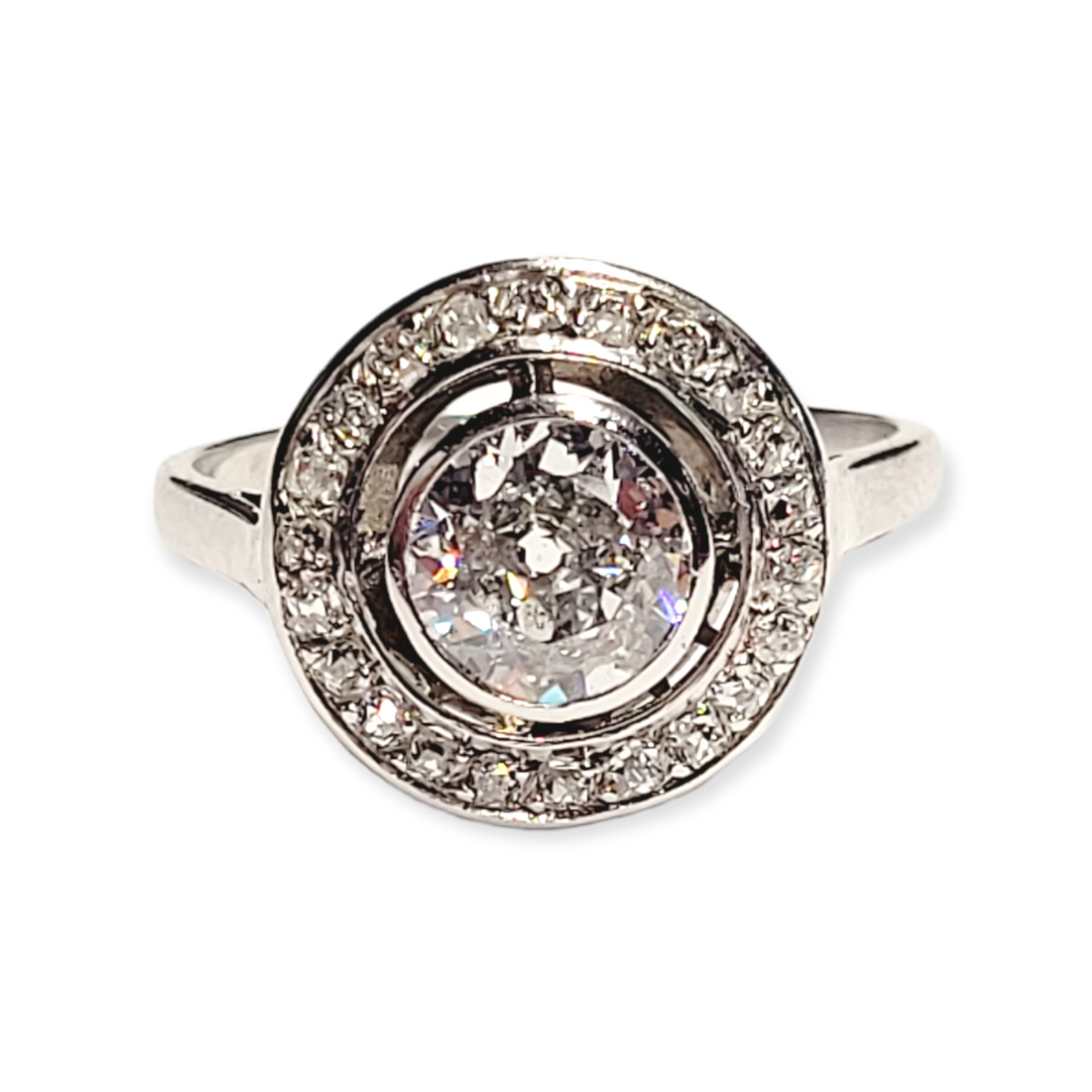 Art deco diamond engagement ring sku 5861