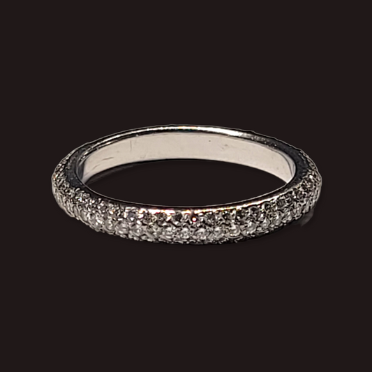 Pave diamond eternity ring sku 5913