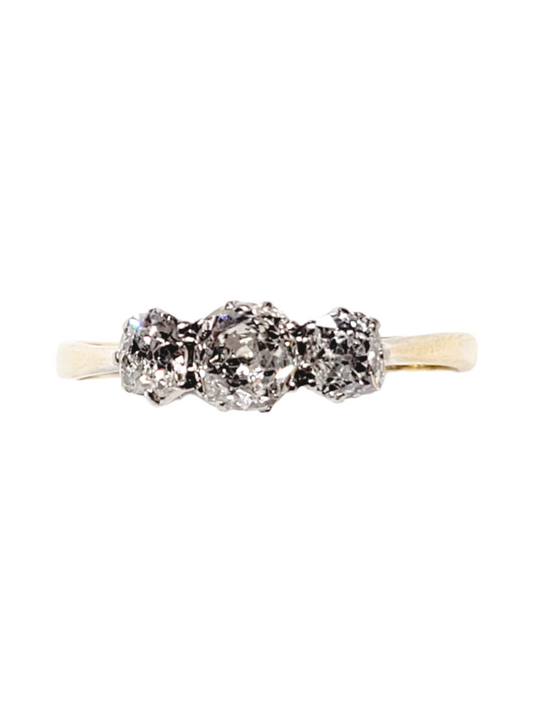 *Antique trilogy diamond engagement ring