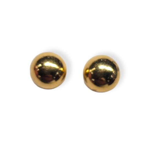 Pair of 18ct gold ball earrings