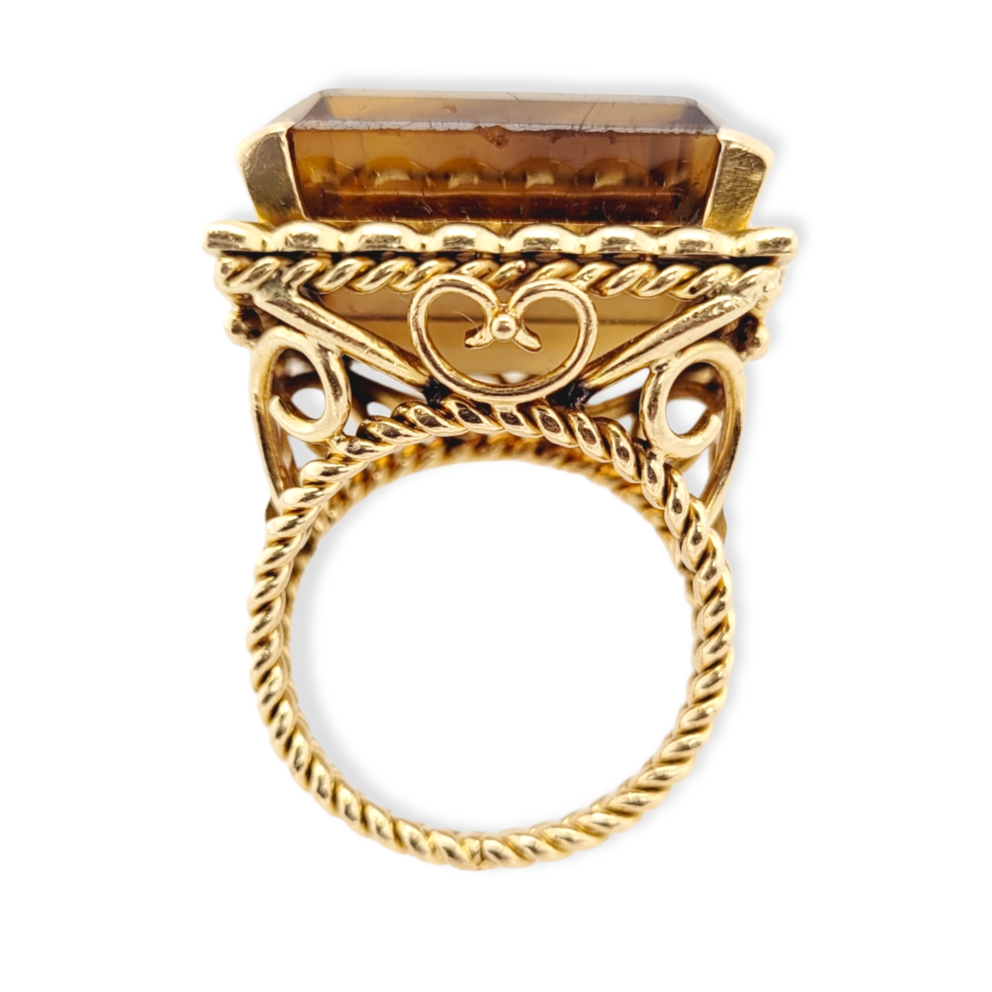Vintage citrine dress ring