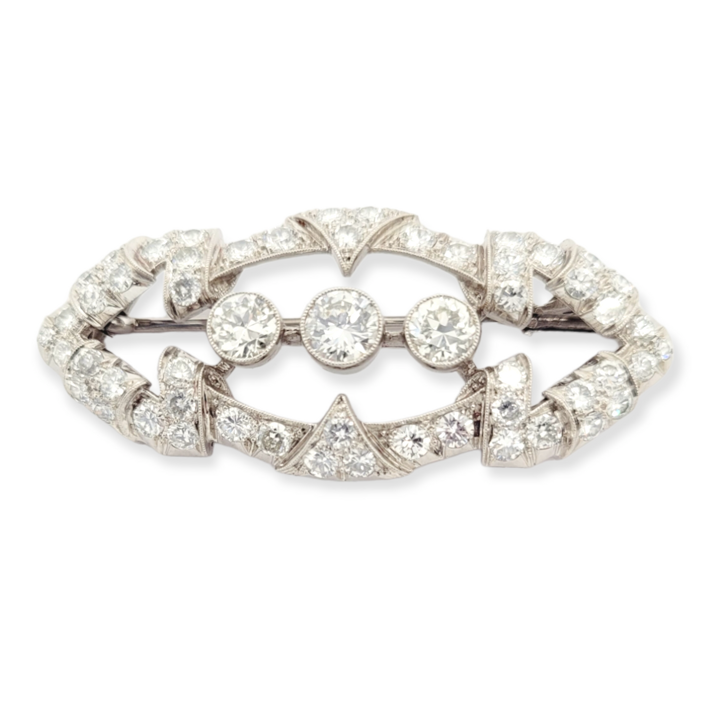 Art deco diamond brooch
