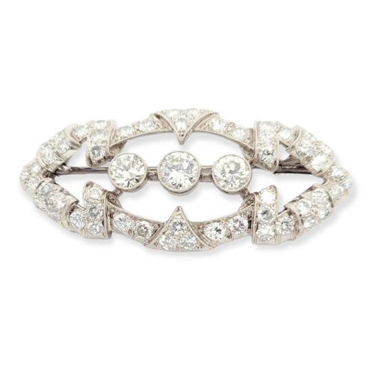 Art deco diamond brooch