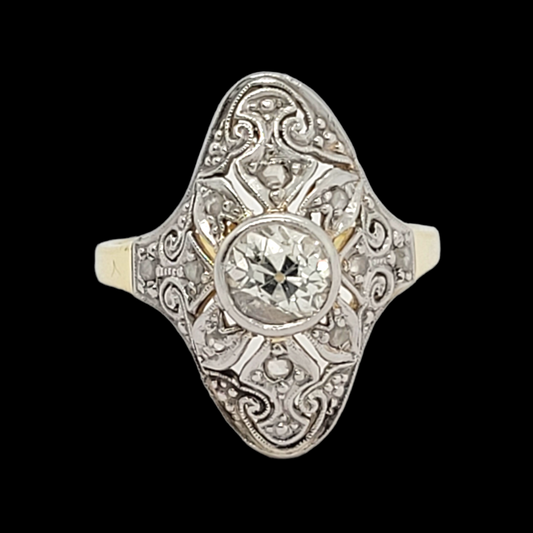 Edwardian diamond engagement ring sku 6197