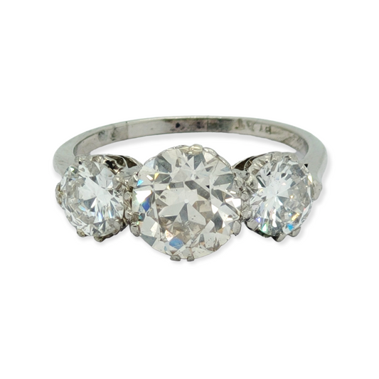 Antique diamond trilogy ring Sku 6199