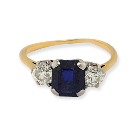 Sapphire and diamond engagement ring SKU: 6233