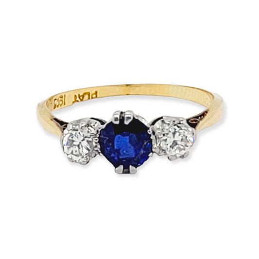 Antique sapphire and diamond three stone ring

SKU: 6249