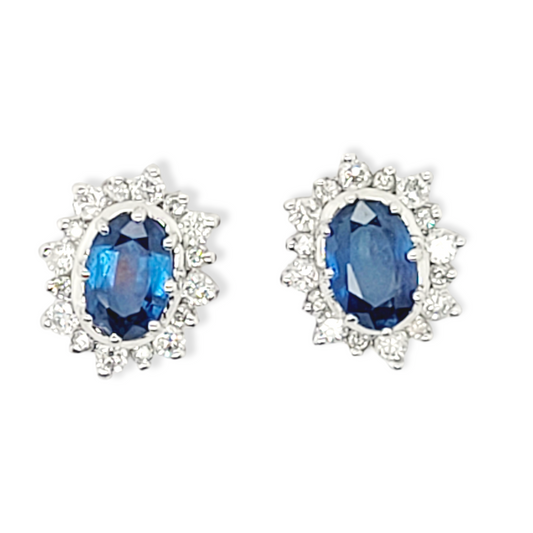 Vintage 1960"s sapphire and diamond stud earrings

SKU: 6309
