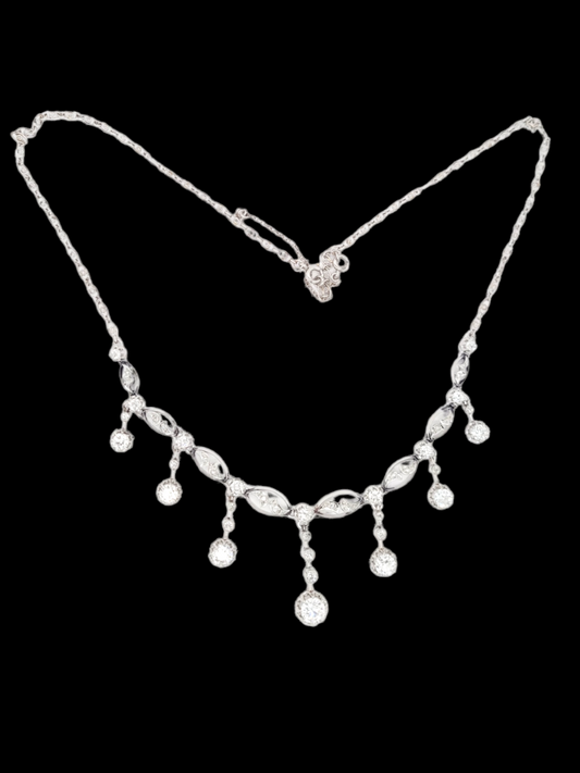 Art deco diamond fringe necklace

SKU: 6321