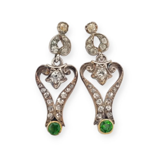 Art nouveau demantoid garnet and diamond earrings

SKU: 6328