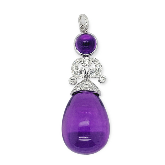Fine amethyst and diamond pendant

SKU: 6330