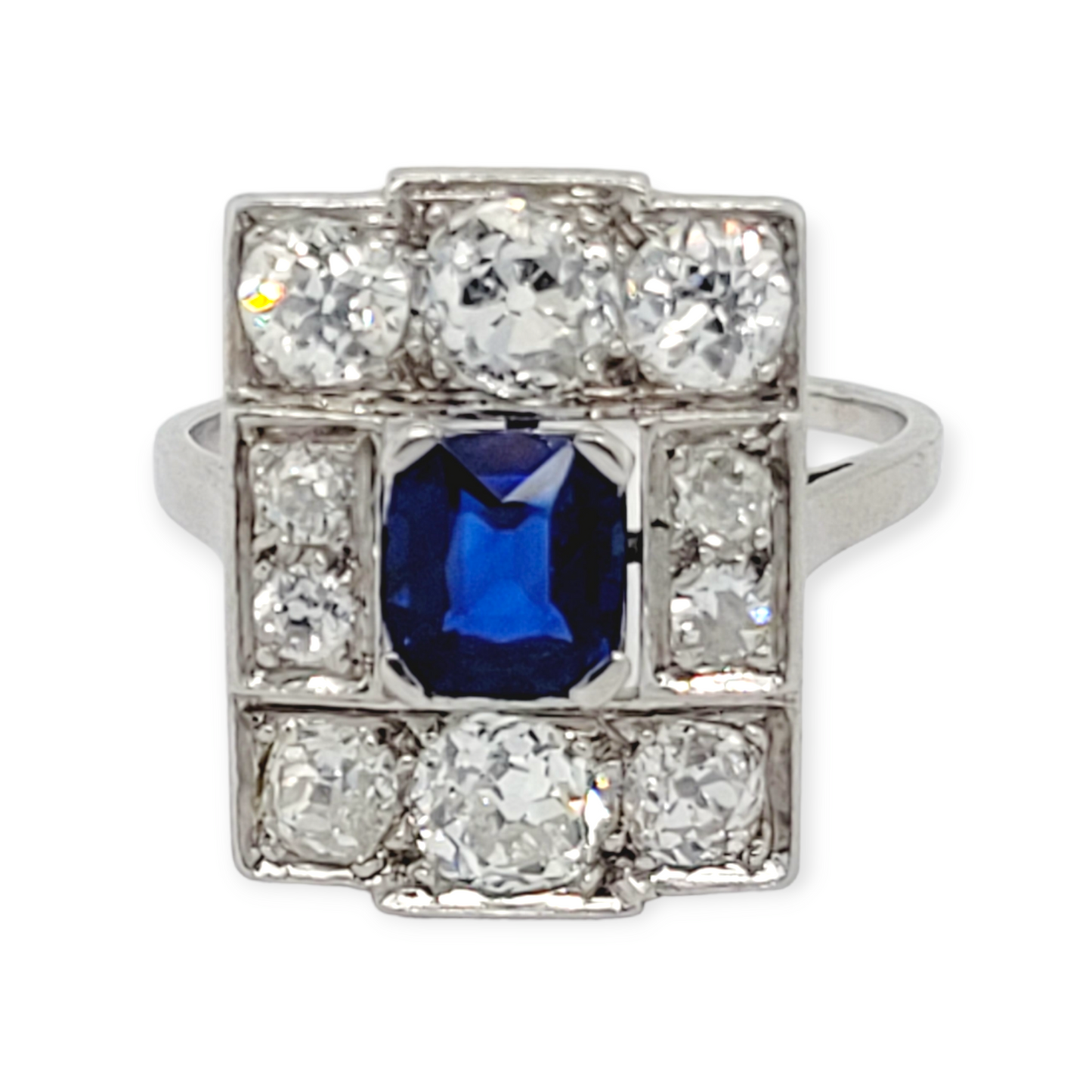 French Art deco sapphire and diamond panel ring

SKU: 6340