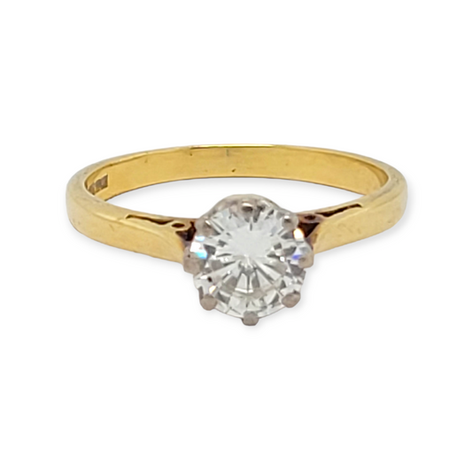 Classic 0.80ct Diamond solitaire in 18ct yellow gold

SKU: 6389