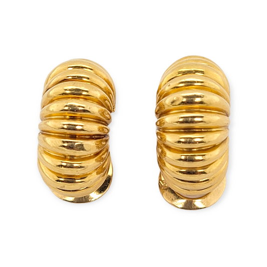 Cool stylish French 18ct gold hoop earrings

SKU: 6397