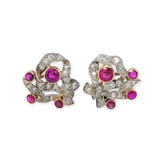 Sophisticated Ruby and diamond bow earrings

SKU: 6414