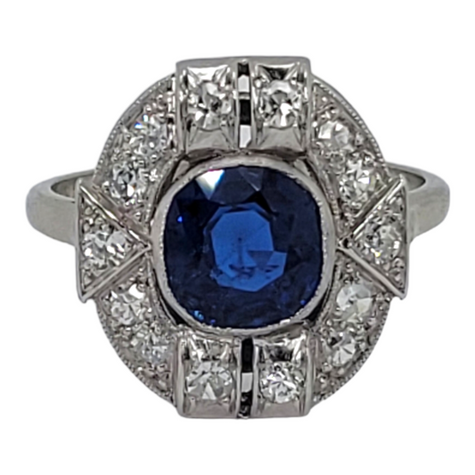 Art Deco sapphire and diamond panel ring

SKU: 6440
