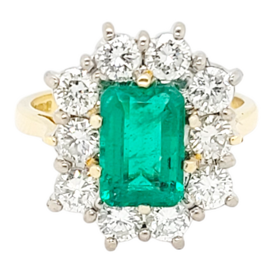 Emerald and diamond cluster ring

SKU: 6460