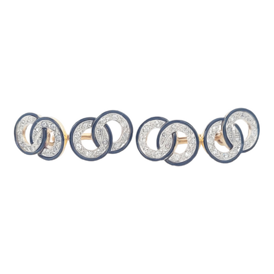 Art deco diamond and enamel cufflinks

SKU: 6505