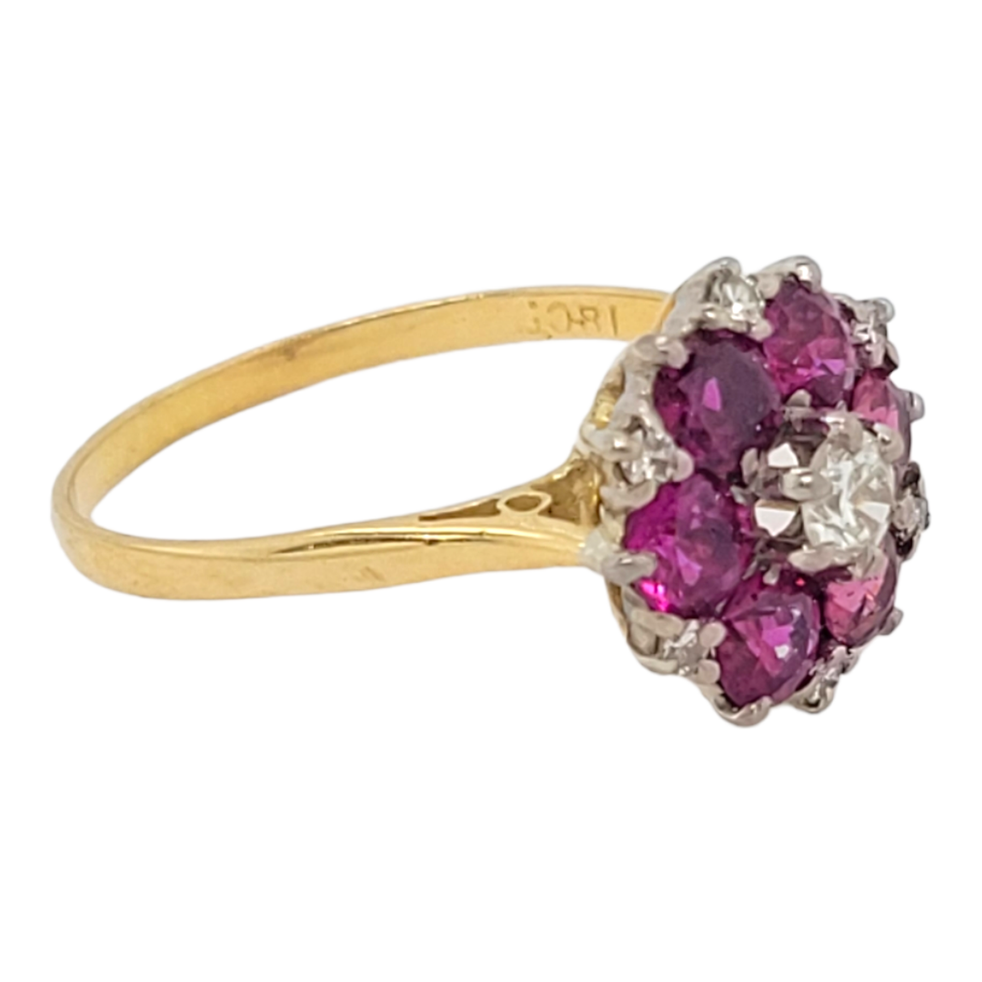 Vintage Ruby and diamond cluster ring

SKU: 6514