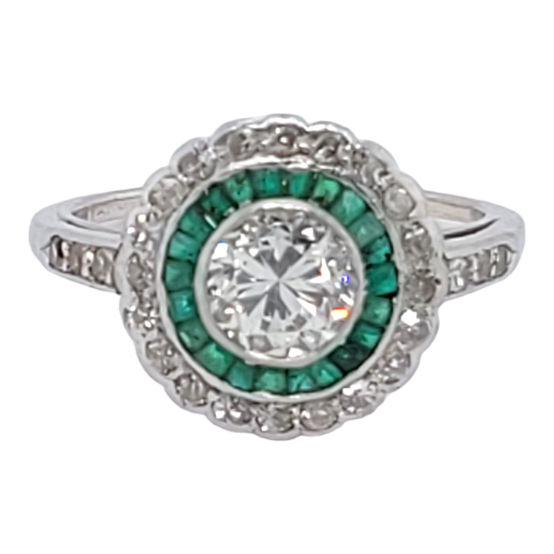 Art deco emerald and diamond target ring

SKU: 6593