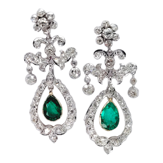 Antique emerald and diamond drop earrings

SKU: 6571