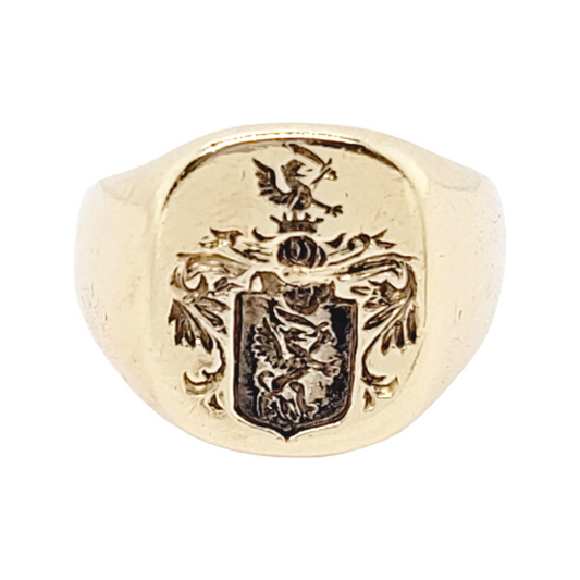 Complicated seal engraved full crest signet ring

SKU: 6696