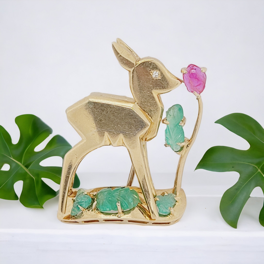 Vintage French stylised Bambi brooch

SKU: 6763