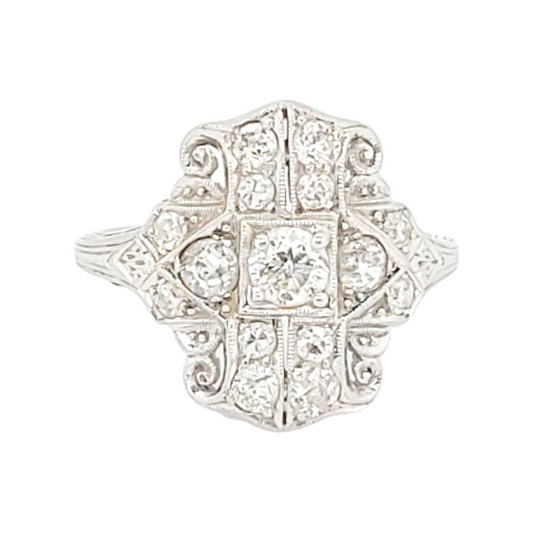 Pretty art deco diamond panel ring

SKU: 6774