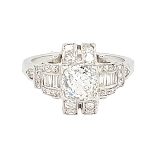 Cool art deco old mine cut diamond ring
SKU: 6869
