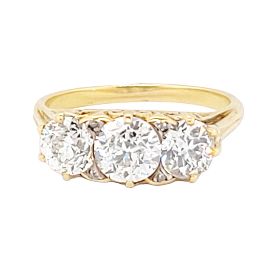 Antique old cut diamond carved half hoop ring
SKU: 6870