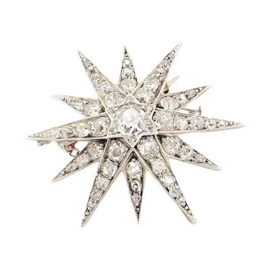 Antique diamond star burst brooch
SKU: 6899