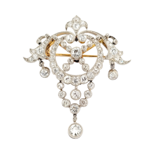 Belle epoque diamond pendant / brooch
SKU: 6908