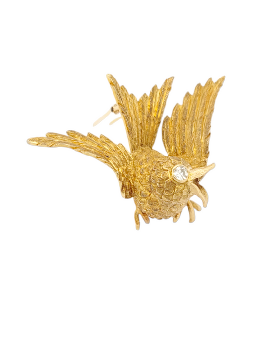 Vintage 18ct gold and diamond bird brooch
SKU: 6911