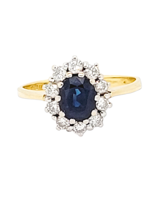 Sapphire and diamond cluster engagement ring
SKU: 6917