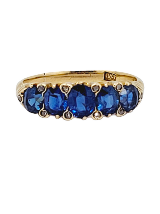 Antique sapphire 5 stone ring
SKU: 6936