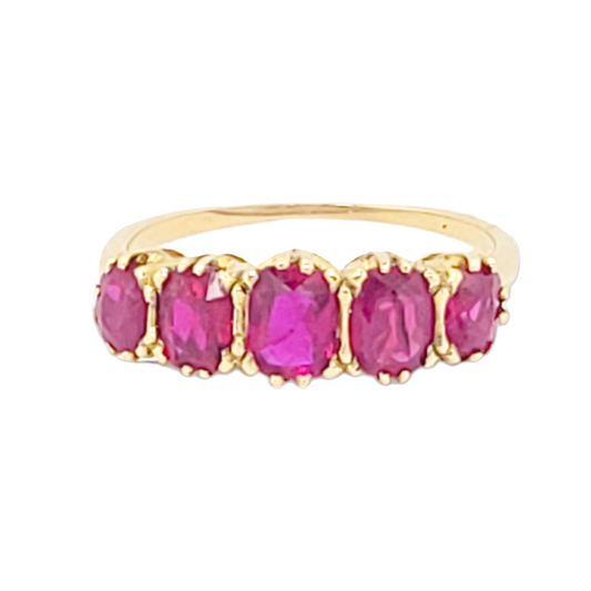Antique gem ruby five stone ring
SKU: 6939