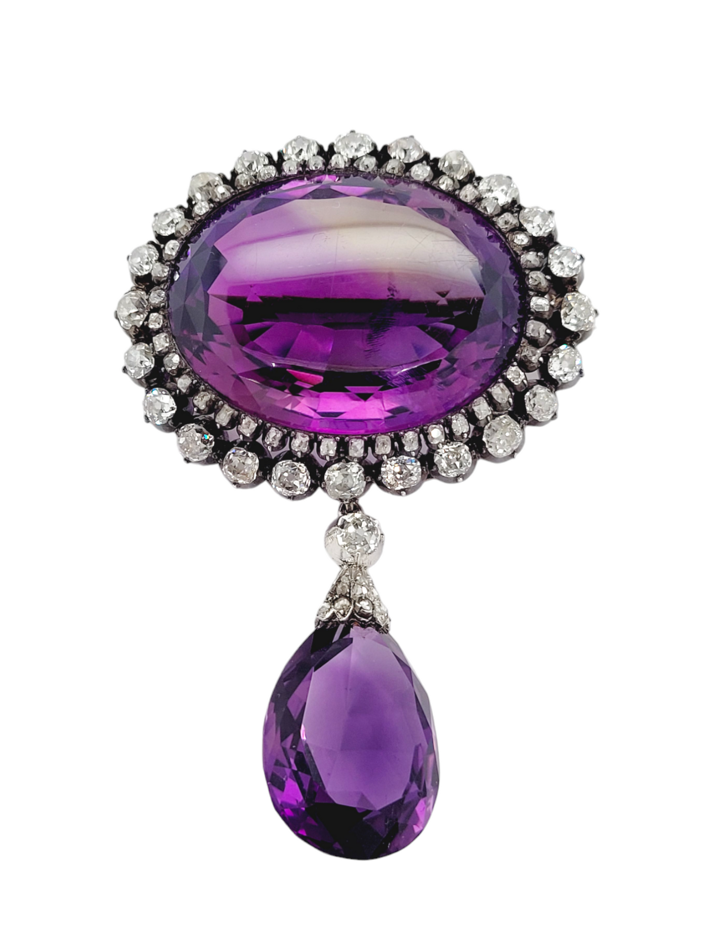 Antique amethyst and diamond brooch
SKU: 6955