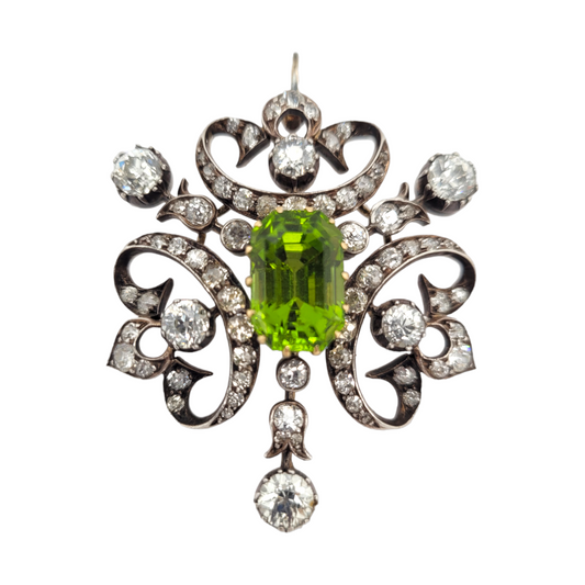Antique peridot and diamond pendant
SKU: 6952