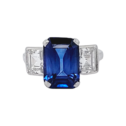 Art deco Ceylon sapphire and diamond engagement ring
SKU: 6991