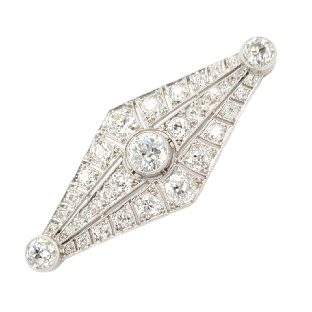 Art deco diamond lozenge shaped brooch
SKU: 7011