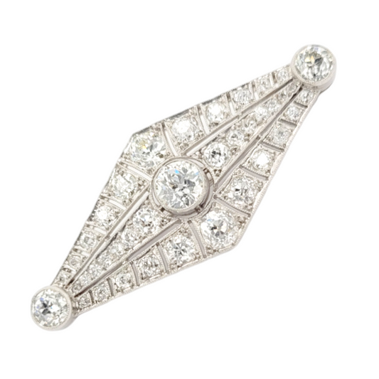 Art deco diamond lozenge shaped brooch
SKU: 7011