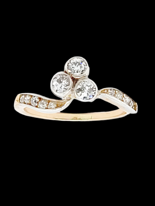 Edwardian diamond trefoil ring
SKU: 7052