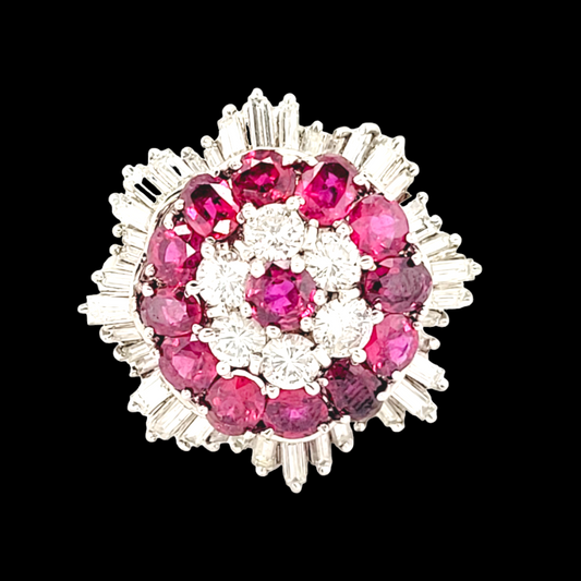 Knock out ruby and diamond ballerina dress ring
SKU: 7097